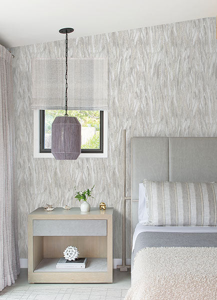 media image for Suna Silver Woodgrain Wallpaper from the Lustre Collection by Brewster Home Fashions 237