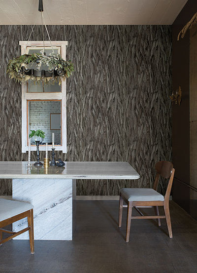 product image for Suna Charcoal Woodgrain Wallpaper from the Lustre Collection by Brewster Home Fashions 31