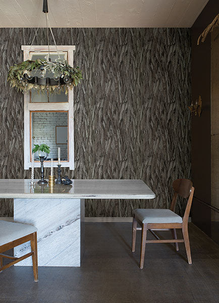 media image for Suna Charcoal Woodgrain Wallpaper from the Lustre Collection by Brewster Home Fashions 28