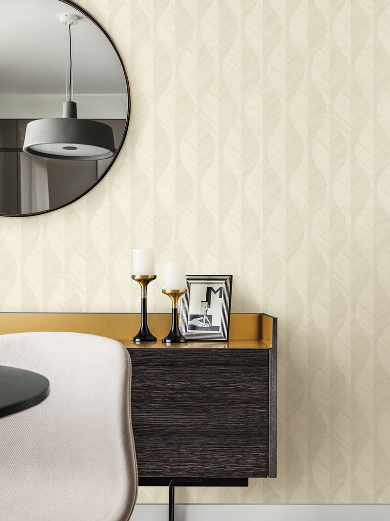 media image for Oresome Cream Ogee Wallpaper from the Radiance Collection by Brewster Home Fashions 223