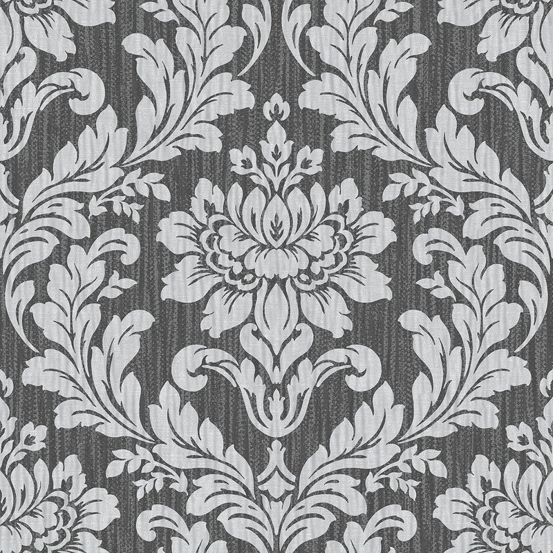 media image for sample galois silver damask wallpaper from the radiance collection by brewster home fashions 1 224