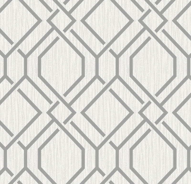 media image for Frege Grey Trellis Wallpaper from the Radiance Collection by Brewster Home Fashions 246
