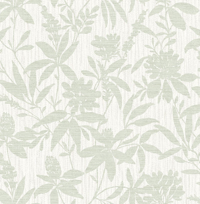 product image of sample riemann green floral wallpaper from the radiance collection by brewster home fashions 1 558