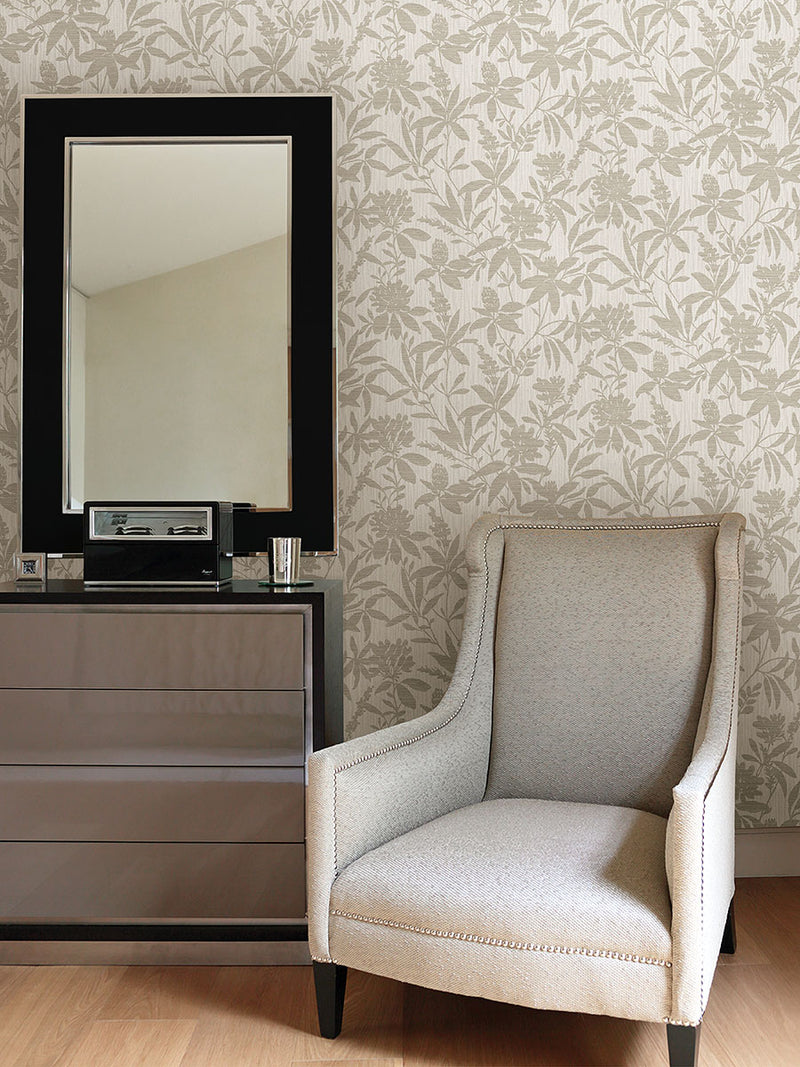 media image for Riemann Beige Floral Wallpaper from the Radiance Collection by Brewster Home Fashions 253