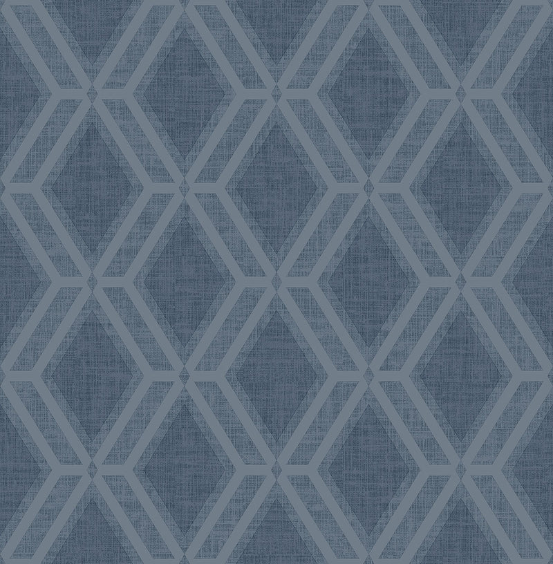 media image for Mersenne Indigo Geometric Wallpaper from the Radiance Collection by Brewster Home Fashions 230
