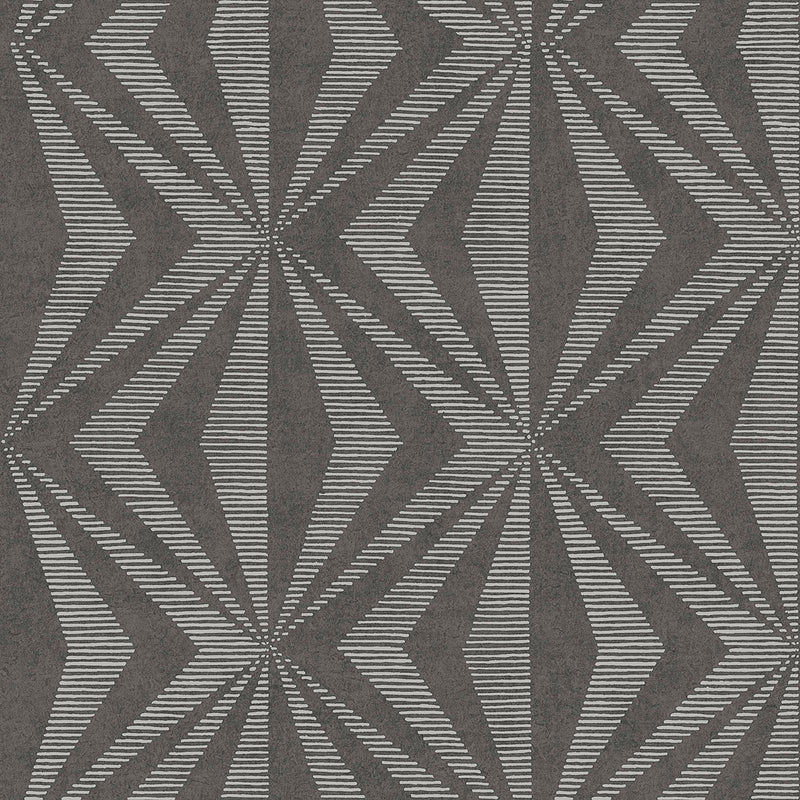 media image for Monge Charcoal Geometric Wallpaper from the Radiance Collection by Brewster Home Fashions 21