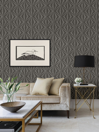 product image for Monge Charcoal Geometric Wallpaper from the Radiance Collection by Brewster Home Fashions 19