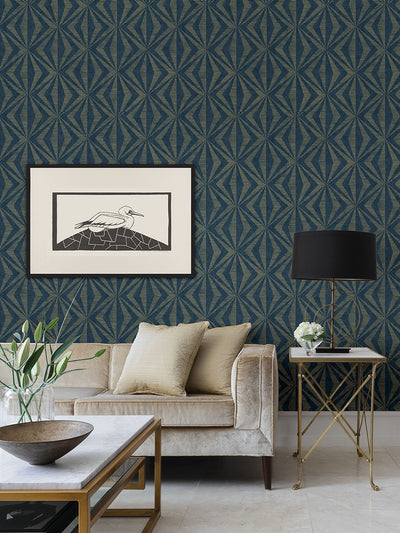 product image for Monge Blue Geometric Wallpaper from the Radiance Collection by Brewster Home Fashions 26