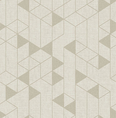 product image for Fairbank Champagne Linen Geometric Wallpaper by Scott Living 70