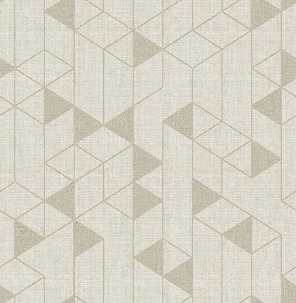 media image for Fairbank Champagne Linen Geometric Wallpaper by Scott Living 245