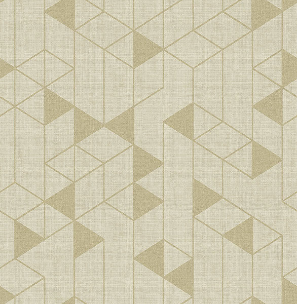 media image for Fairbank Gold Linen Geometric Wallpaper by Scott Living 216