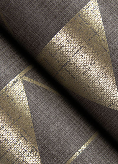 product image for Fairbank Chocolate Linen Geometric Wallpaper by Scott Living 21