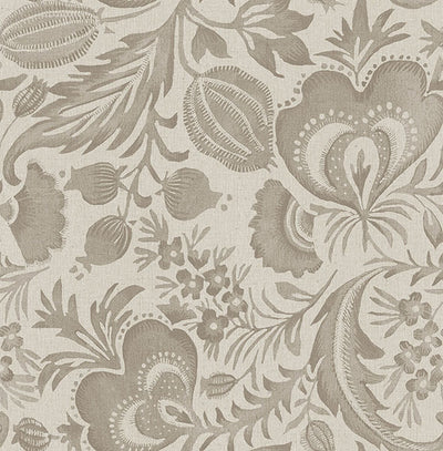 product image for Culver Light Brown Jacobean Wallpaper by Scott Living 68
