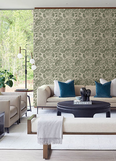 product image for Culver Moss Jacobean Wallpaper by Scott Living 57