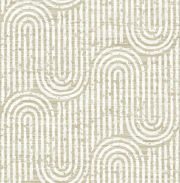 media image for Trippet Light Brown Zen Waves Wallpaper by Scott Living 211