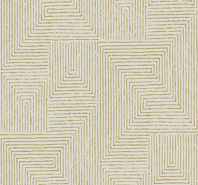 product image for Mortenson Gold Geometric Wallpaper by Scott Living 96