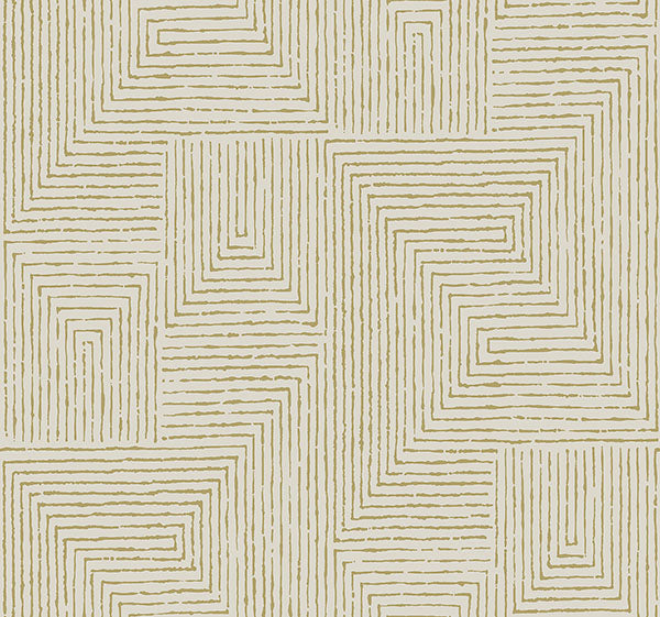 media image for Mortenson Gold Geometric Wallpaper by Scott Living 284