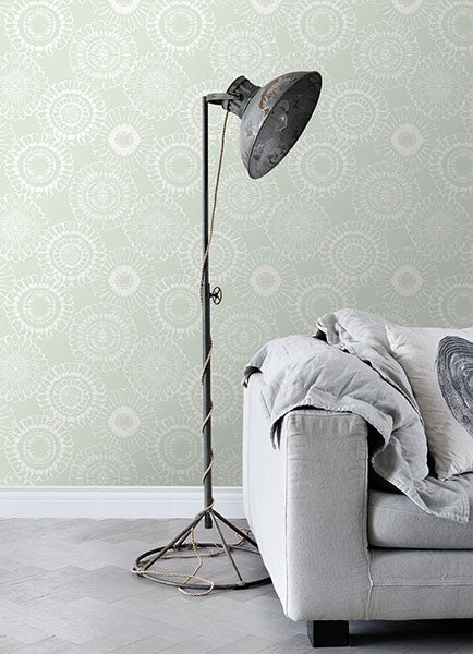 media image for Sonnet Sage Floral Wallpaper from the Fable Collection by Brewster 286