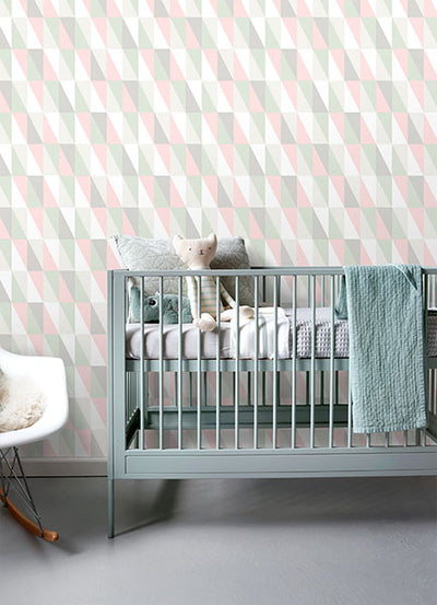 product image for Inez Pastel Geometric Wallpaper from the Fable Collection by Brewster 67