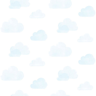 product image for Irie Blue Clouds Wallpaper from the Fable Collection by Brewster 26