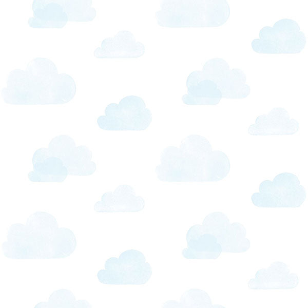 media image for Irie Blue Clouds Wallpaper from the Fable Collection by Brewster 239