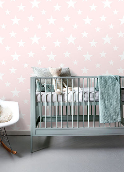 product image for Amira Pink Stars Wallpaper from the Fable Collection by Brewster 55