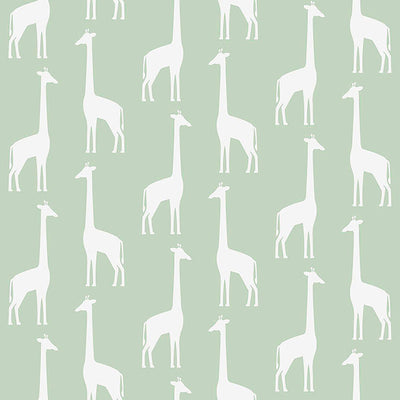 product image for Vivi Sage Giraffe Wallpaper from the Fable Collection by Brewster 67
