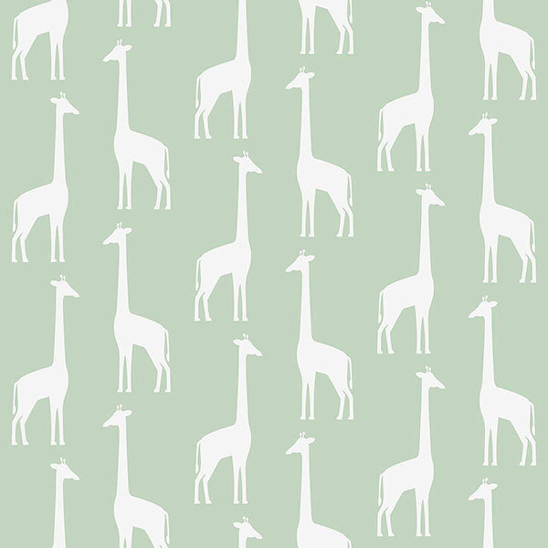 media image for Vivi Sage Giraffe Wallpaper from the Fable Collection by Brewster 225