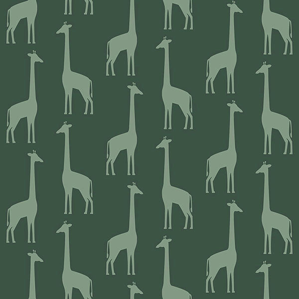 media image for Vivi Teal Giraffe Wallpaper from the Fable Collection by Brewster 295