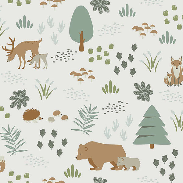 media image for Finola Moss Bears Wallpaper from the Fable Collection by Brewster 280