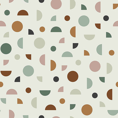 product image of sample marilee multicolor circles wallpaper from the fable collection by brewster 1 53
