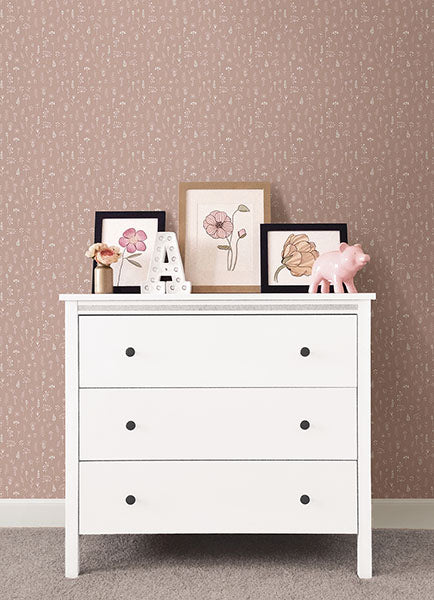 media image for Tatula Rose Floral Wallpaper from the Fable Collection by Brewster 29