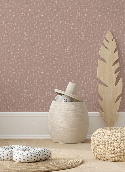 media image for Tatula Rose Floral Wallpaper from the Fable Collection by Brewster 224