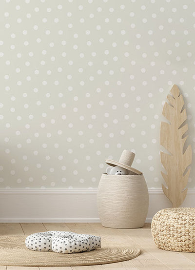 product image for Jubilee Silver Dots Wallpaper from the Fable Collection by Brewster 93