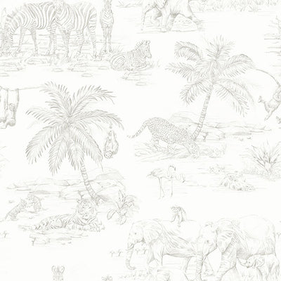 product image for Boheme Platinum Animals Wallpaper from the Fable Collection by Brewster 92