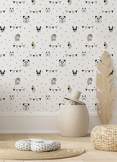 product image for Orlow Pink Llama Wallpaper from the Fable Collection by Brewster 27
