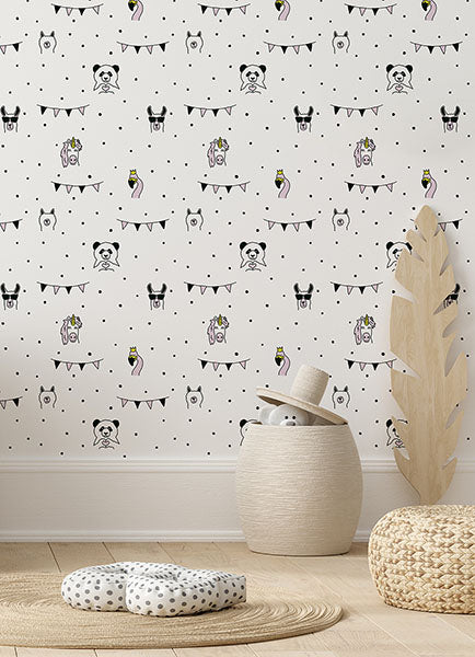 media image for Orlow Pink Llama Wallpaper from the Fable Collection by Brewster 230