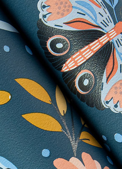 product image for Zev Blue Butterfly Wallpaper from the Fable Collection by Brewster 61