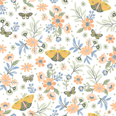 product image of Zev Coral Butterfly Wallpaper from the Fable Collection by Brewster 571