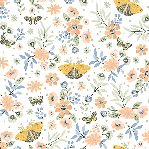 media image for Zev Coral Butterfly Wallpaper from the Fable Collection by Brewster 211