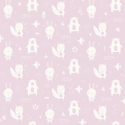 product image of Bitsy Pink Woodland Wallpaper from the Fable Collection by Brewster 596