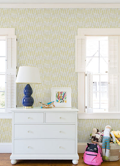 product image for Erik Yellow Building Blocks Wallpaper from Hannah Collection by Brewster 4