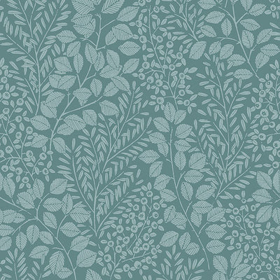 product image of Elin Sky Blue Berry Botanical Wallpaper from Hannah Collection by Brewster 576