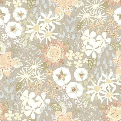 product image of Karina Pastel Wildflower Garden Wallpaper from Hannah Collection by Brewster 534
