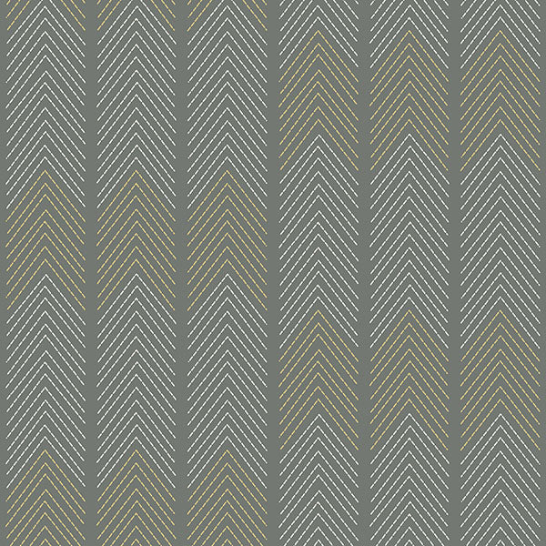media image for sample nyle dark grey chevron stripes wallpaper from hannah collection by brewster 1 291