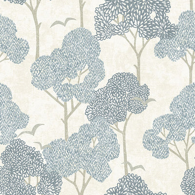 product image of sample lykke blue textured tree wallpaper from hannah collection by brewster 1 519