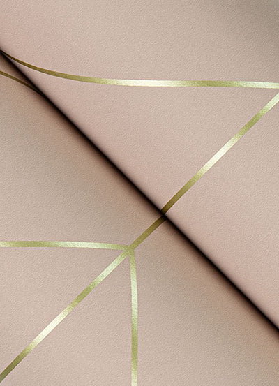 product image for Sander Light Pink Geometric Wallpaper from Hannah Collection by Brewster 15