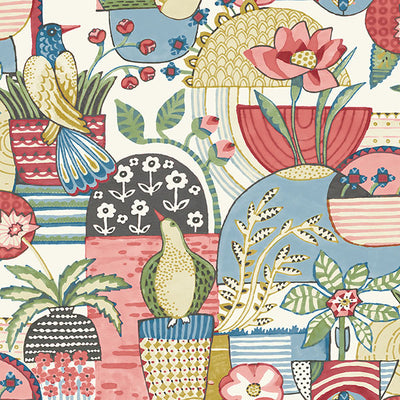 product image of Fika Rose Blissful Birds & Blooms Wallpaper from Hannah Collection by Brewster 598
