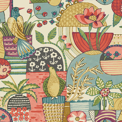 product image of Fika Plum Blissful Birds & Blooms Wallpaper from Hannah Collection by Brewster 535
