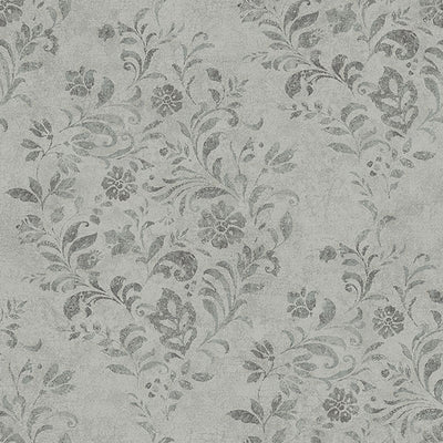 product image for Isidore Grey Scroll Wallpaper from the Delphine Collection by Brewster 15